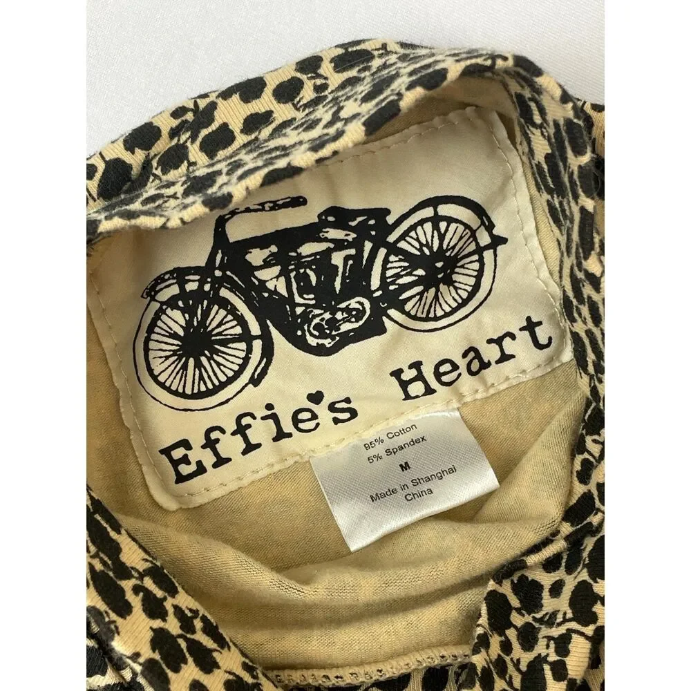 ~ NEW ModCloth M Dress Effie's Heart Cotton Spandex Pockets Long Sleeves Floral - Picture 3 of 15